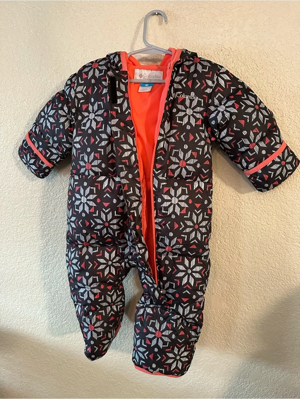 Columbia Black One-Piece Snowsuit with Pink Accents
